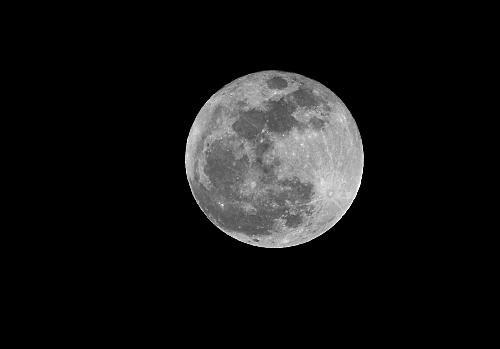 The moon is seen in Taiyuan, capital of north China's Shanxi Province, Jan. 30, 2010. The moon seen on Saturday is the biggest full moon of the year. In average, the biggest full moon repeats every 14 synodic months. (Xinhua Photo)