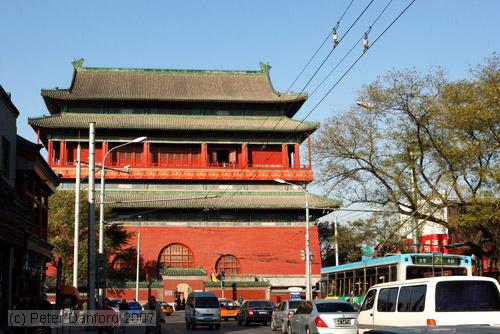 The Drum and Bell Towers are on Beijing's Central Axis, along with The Forbidden City, Jingshan Park, Tiananmen Square and Qianmen