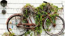 創意十足的舊自行車環保再利用