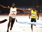 2008年紐約銳步大獎賽，博爾特以破世界紀錄的9秒72奪得冠軍
