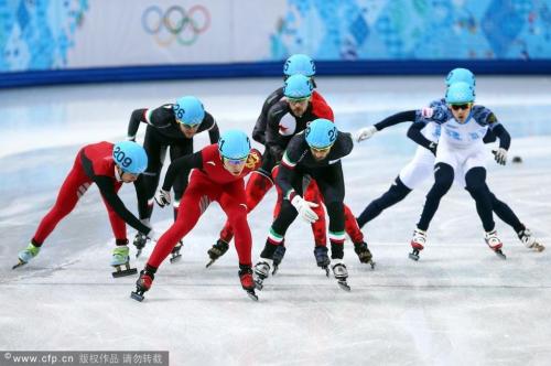 [高清組圖]短道速滑男子5000米接力 中國進決賽