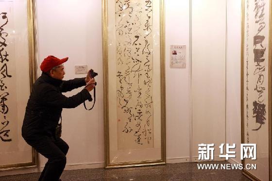   12月28日，一名參觀者在展覽上拍攝展品。新華網圖片 王永卓 攝