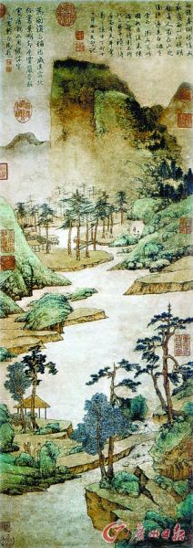 文徵明 《雨余春樹圖》（中國畫）