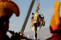 Tibetan Buddhist believers make New Year wishes