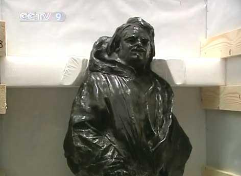 Seven genuine sculpture pieces made by the renowned late artist Auguste Rodin, have arrived in Shanghai for a museum exhibition during the Shanghai World Expo.