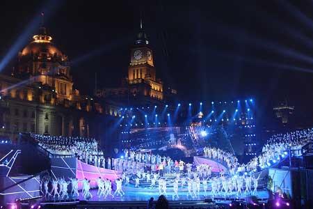 A countdown extravaganza was held in Shanghai Tuesday night to mark the occasion.