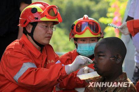 15 members of China's international rescue team are offering treatment to the injured. But as a result of around the clock efforts, doctors are worried they will not have enough medicine.