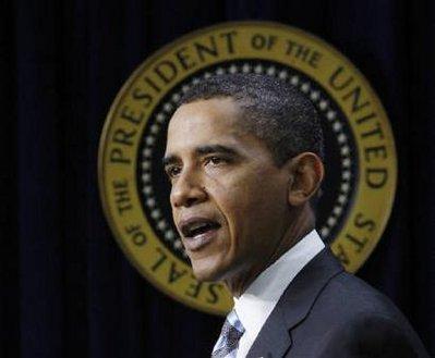 U.S. President Barack Obama speaks at the Eisenhower Executive Office building near the White House in Washington in this October 29, 2009 file photo. REUTERS/Jason Reed/Files 