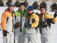 2009年1月22日<br>軍都山滑雪場合影