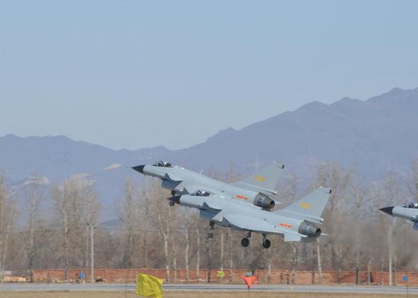 Military Air show has been held to celebrate PLA Air Force 60th Anniversary, at Shahe Military Airport, Beijing, China, Nov. 15, 2009.