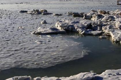 Photo taken on Jan. 22, 2010 shows the sea ice on the seashore in Xingcheng, northeast China's Liaoning Province.  (Xinhua/Ren Yong)