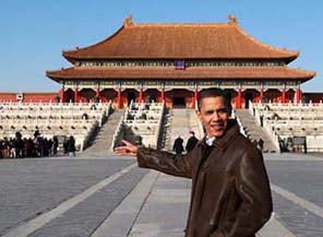 Le président étasunien visite la Cité interdite à Beijing