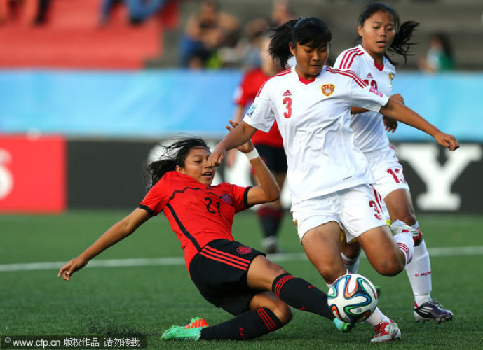 [高清組圖]U17女足世界盃-防線崩盤 中國兩連敗
