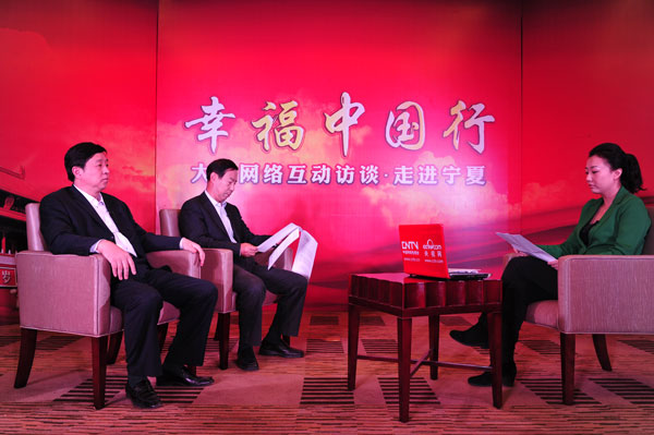 寧夏回族自治區政府副主席郝林海、中國石化寧夏石油分公司總經理王志坤