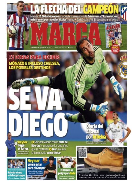 週五《馬卡報》封面：迭戈-洛佩斯即將走人