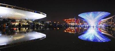 Expo 2010 : spectacle de jeu de lumières