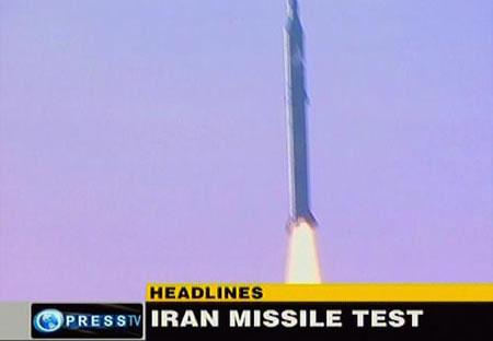 A video grab image shows Iran test-firing its Sejil-2 missile.(Xinhua/AFP Photo)