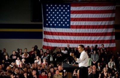 US President Barack Obama speaks on healthcare insurance reform in Strongsville, Ohio. Obama has pleaded with lawmakers to pass his health reform bill, relating the heart-rending plight of a cancer victim at the 11th hour of a bitter debate.(AFP/Saul Loeb) 