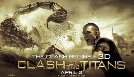 Poster of 3-D film "Clash of the Titans"