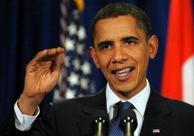 US President Barack Obama gives a press conference at the Bella Center in Copenhagen. Obama on Friday announced a climate deal with other major world leaders calling it "unprecedented" but still not enough to beat global warming.(AFP/Jewel Samad) 