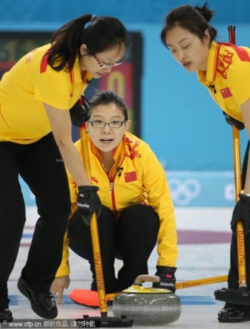 [高清組圖]冬奧中國女壺7比4逆轉美國取兩連勝