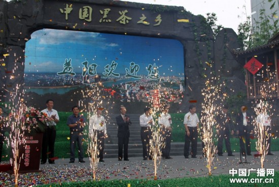 第二屆中國·湖南（益陽）黑茶文化節暨安化黑茶博覽會開幕式現場。王華 攝