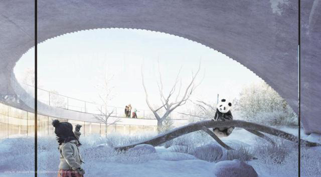 圖為坐落于哥本哈根動物園的全新熊貓館
