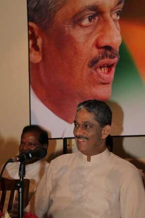 File photo taken on Dec. 14, 2009 shows the candidate of Sri Lanka's 6th presidential election, former Army Commander Lt. General Sarath Fonseka. (Xinhua/Chen Zhanjie)