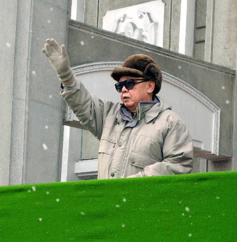 Kim Jong Il, top leader of the Democratic People's Republic of Korea (DPRK), attends a mass meeting at the February 8 vinalon production complex in North Hamgyong province, DPRK, on March 6, 2010, in this picture released by DPRK's official news agency KCNA on March 7, 2010. (Xinhua/KCNA)