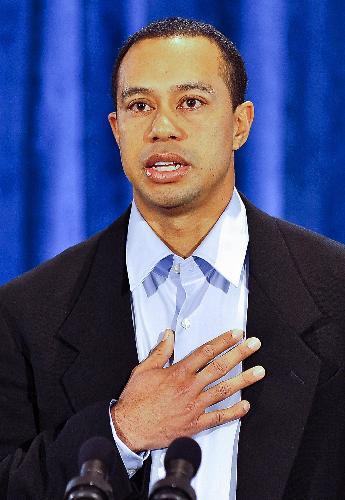 Tiger Woods makes apology for his sex scandals at the headquarters of the U.S. Professional Golfer ' Association of America (PGA) Tour in Ponte Vedra Beach, Florida.(Xinhua/Reuters File Photo)