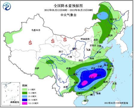 明天降雨範圍將東移擴大