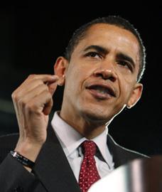 Democratic presidential candidate Senator Barack Obama speaks to supporters during a campaign stop at the University of Charleston in Charleston, West Virginia, Mar. 20, 2008. (Xinhua/Reuters File Photo)