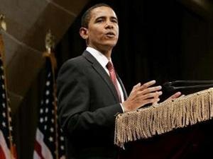 US Democratic presidential candidate Senator Barack Obama (D-IL) delivers a speech on the economy at Cooper Union for the Advancement of Science and Art in New York, March 27, 2008. [Agencies]