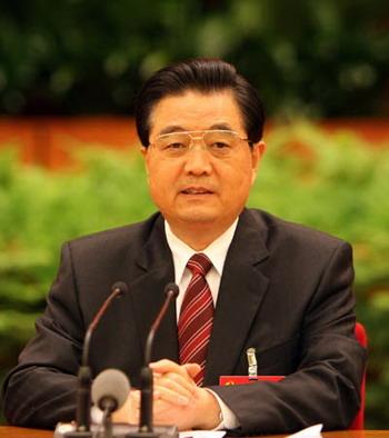 Hu Jintao, general secretary of the Communist Party of China (CPC) Central Committee, delivers an important speech at the third Plenary Session of the 17th CPC Central Committee in Beijing, Oct. 12, 2008. The third Plenary Session of the 17th CPC Central Committee was held from Oct. 9 to 12 in Beijing.(Xinhua/Lan Hongguang)