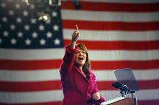 U.S. Republican vice-presidential nominee Alaska Governor Sarah Palin speaks at a campaign rally with U.S. Republican presidential nominee Senator John McCain in Hershey, Pennsylvania October 28, 2008.(Xinhua/Reuters Photo)