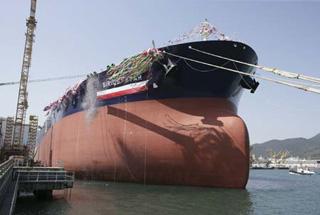 Saudi-owned crude oil supertanker Sirius Star is seen during its naming ceremony in South Korea in this undated handout picture released on June 18, 2008 and obtained by Reuters on November 18, 2008. The supertanker, hijacked by pirates with a $100 million oil cargo in the largest ever such seizure, has reached the coast of north Somalia, a regional maritime group said on Tuesday.(Xinhua/Reuters Photo)