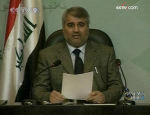 Noureddin Al-Hiyali, Member of Iraqi Accordance Front Sunni Bloc.(CCTV.com)