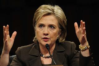 Hillary Clinton testifies before the Senate Foreign Relations Committee hearing on her nomination to be Secretary of State in the U.S. President-elect Barack Obama administration, on the Capitol Hill, Washington,D.C., on Jan, 13, 2009. (Xinhua/Zhang Yan)