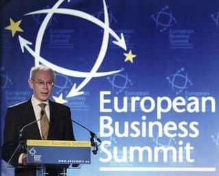 Belgium's Prime Minister Herman Van Rompuy attends the European Business Summit in Brussels March 26, 2009.REUTERS/Eric Vidal