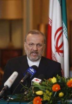 Iran's Foreign Minister Manouchehr Mottaki addresses a news conference after the International Somali donors conference in Brussels April 23, 2009. International donors pledged on Thursday to give Somalia more than $250 million to build up its security forces, fight piracy and restore order, a senior EU official said.REUTERS/Francois Lenoir 