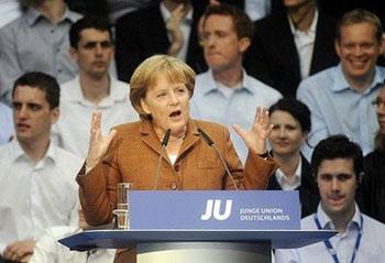 Merkel said Germany wants a unified Europe with good neighborly relations. 