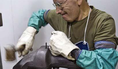 About a minute later, the mould is cracked open...(Picture: EPA)