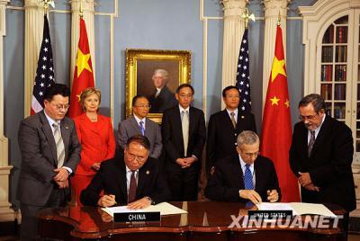 China aigned a memorandum of understanding with the US on climate change, energy, and the environment.