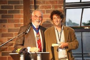 Dr William Cook, Master of the Worshipful Company of Glass Sellers and Bob Crooks Winner of the Glass Sellers Award 2008