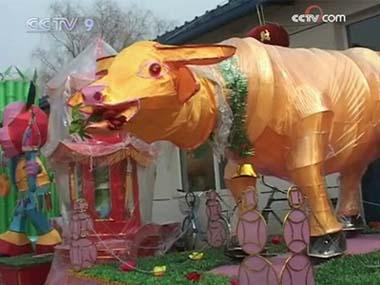 Colorful lanterns are everywhere. Most feature the zodiac animal of 2009: the ox. 