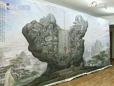 In Hubei, noted artist Liu Shanduo has just completed a huge oil painting to mark the first anniversary of the Wenchuan Earthquake.