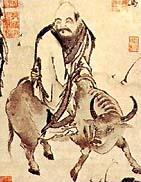 According to legends, Laozi leaves China on his water buffalo.