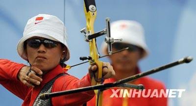 Zhang shoots gold. (Photo credit: Xinhua)