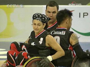 Erika Schmutz is only the third female to be named to the Canadian national wheelchair rugby team. She is also currently the only female playing at a national level worldwide.