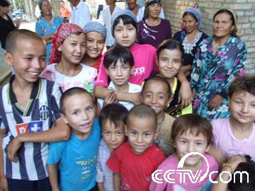 Uygur kids love my camera!